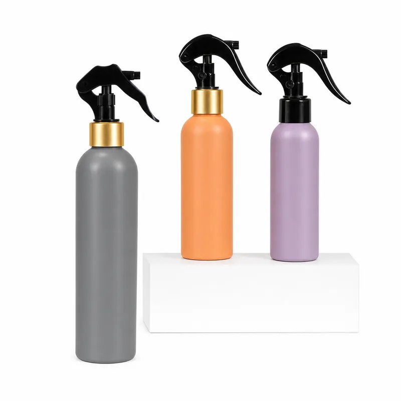 custom pe cylindrical trigger spray bottle cleaning cosmetic main wholesale plastic bottle manufacturer custom OEM