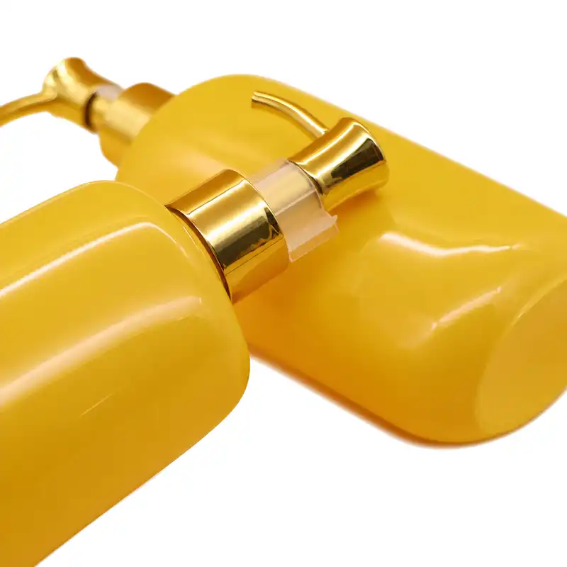 gold pump 300ml pet shampoo bottle white background wholesale plastic bottle manufacturer custom OEM
