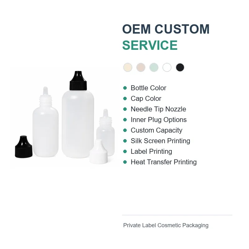 custom ldpe squeeze dropper bottle color cap nozzle printing service wholesale plastic bottle manufacturer custom OEM
