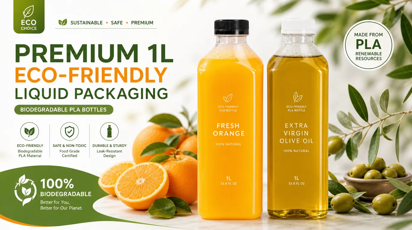 1l eco friendly pla bottle banner wholesale manufacturer