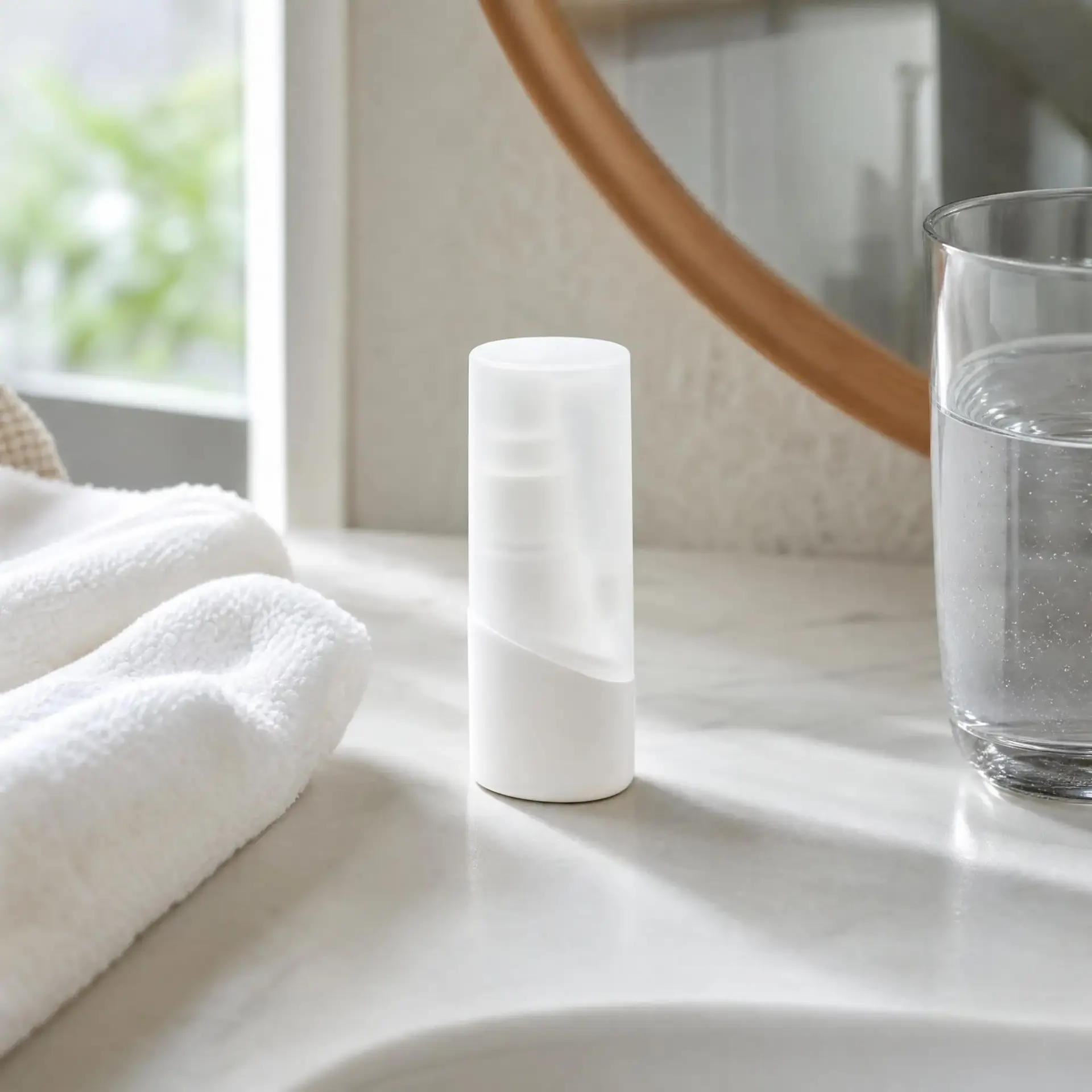 25ml nasal spray bottle bathroom counter scene wholesale plastic bottle manufacturer custom OEM