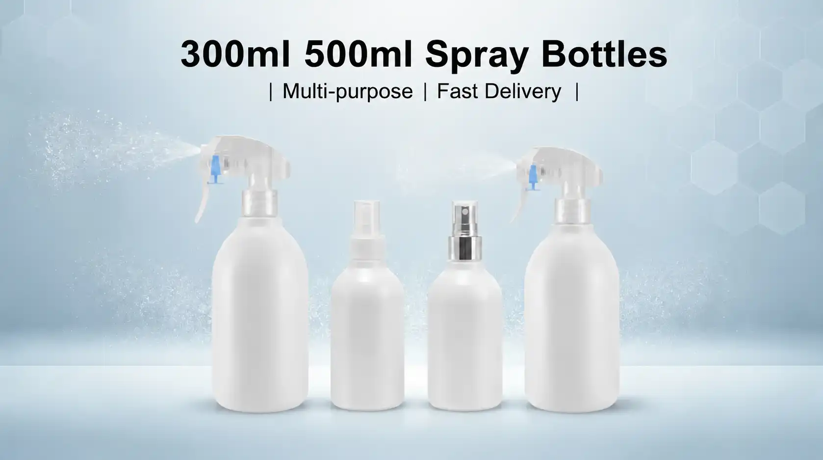 300ml 500ml white plastic spray bottle alibaba banner 1 wholesale manufacturer