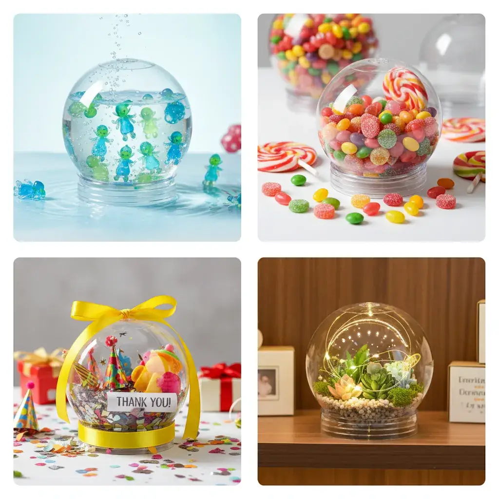 300ml spherical bottle multiple applications collage wholesale plastic bottle manufacturer custom OEM