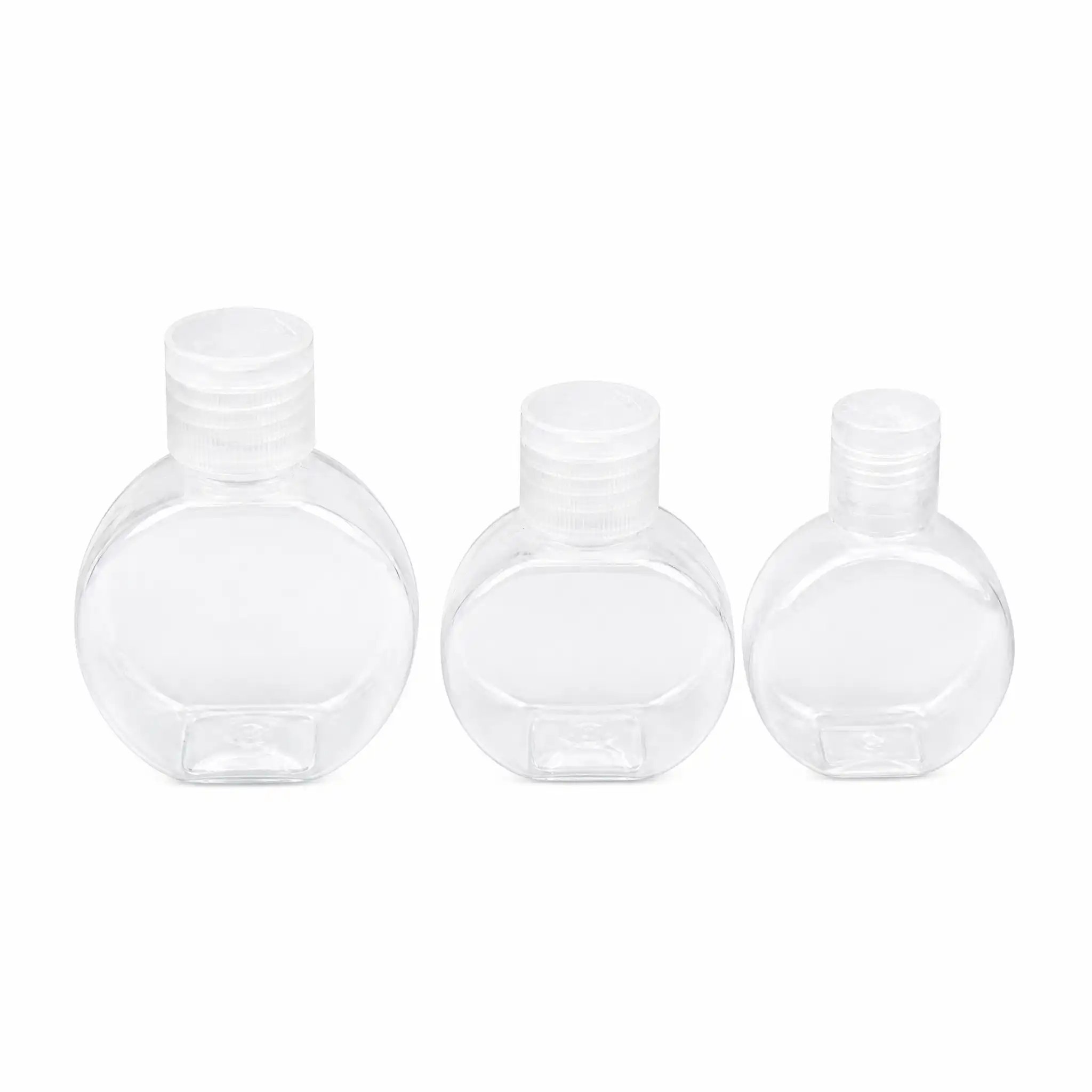 30ml 50ml 60ml clear pet flip top squeeze bottles hand sanitizer travel containers wholesale plastic bottle manufacturer custom OEM