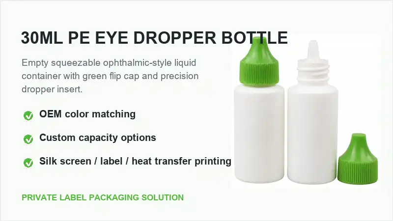 30ml pe eye dropper bottle oem odm detail banner wholesale manufacturer