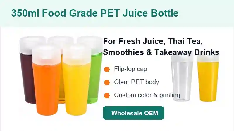 350ml pet juice bottle fresh juice thai tea packaging detail banner 800x450 1 wholesale manufacturer