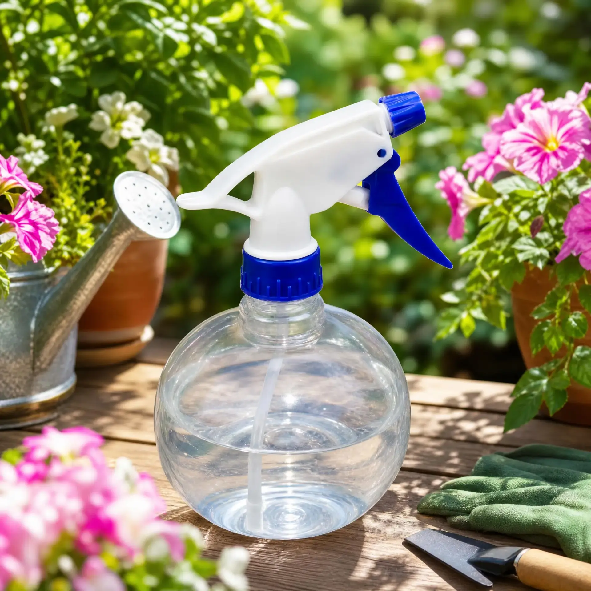 500ml clear pet round ball spray bottle garden scene wholesale plastic bottle manufacturer custom OEM