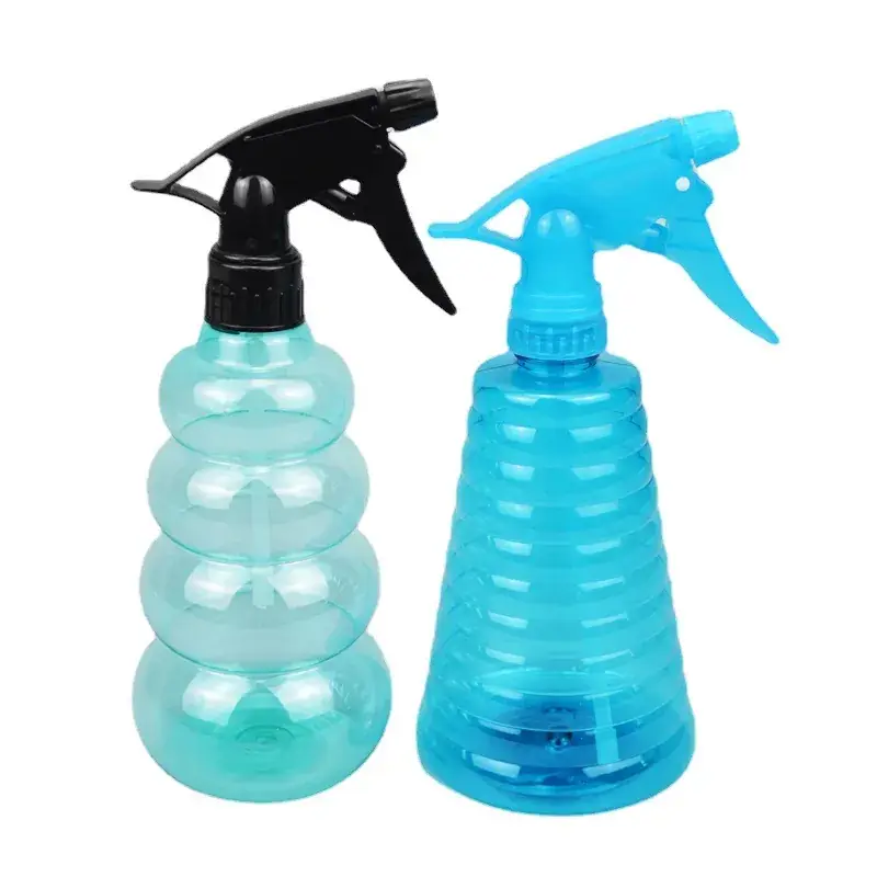 550ml light blue and blue pet spray bottles set wholesale plastic bottle manufacturer custom OEM