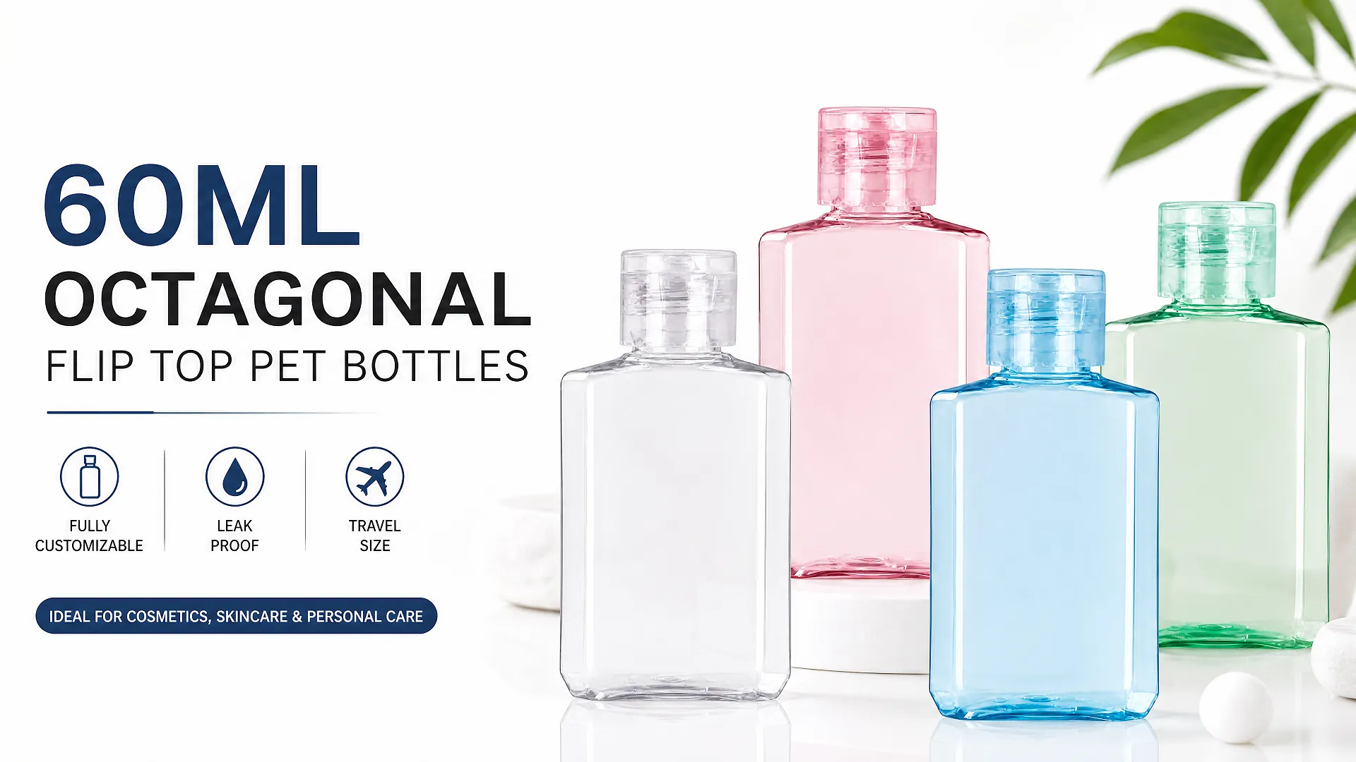 60ml octagonal pet bottle store banner wholesale manufacturer
