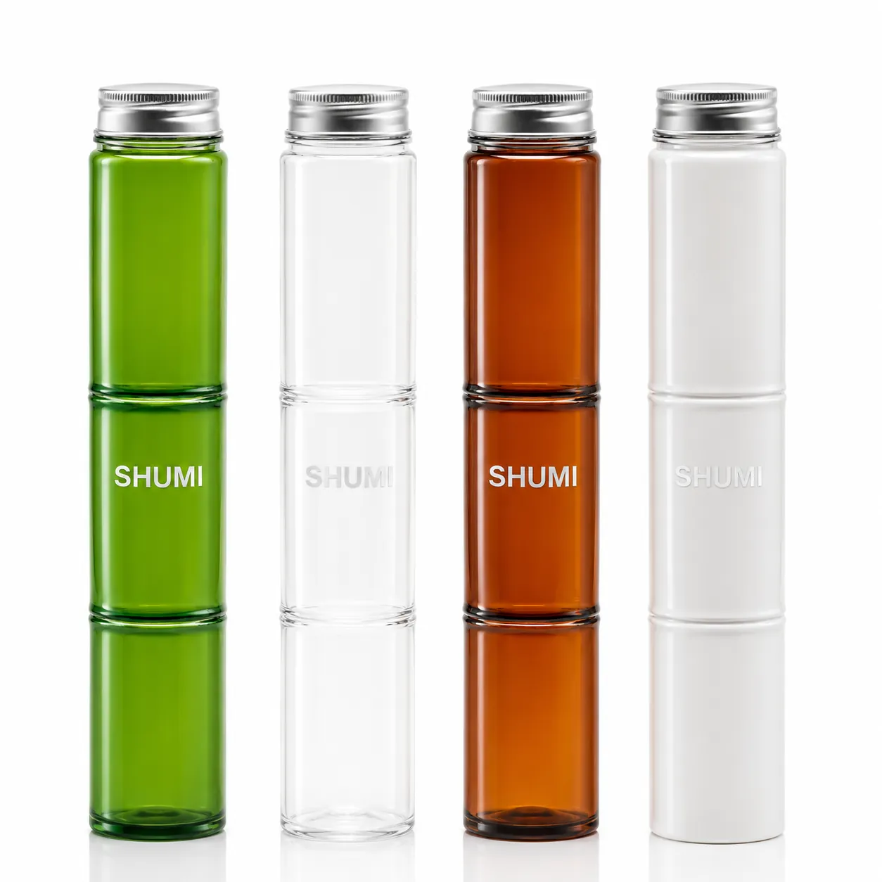 green clear amber white bamboo shape pet beverage bottle for juice
