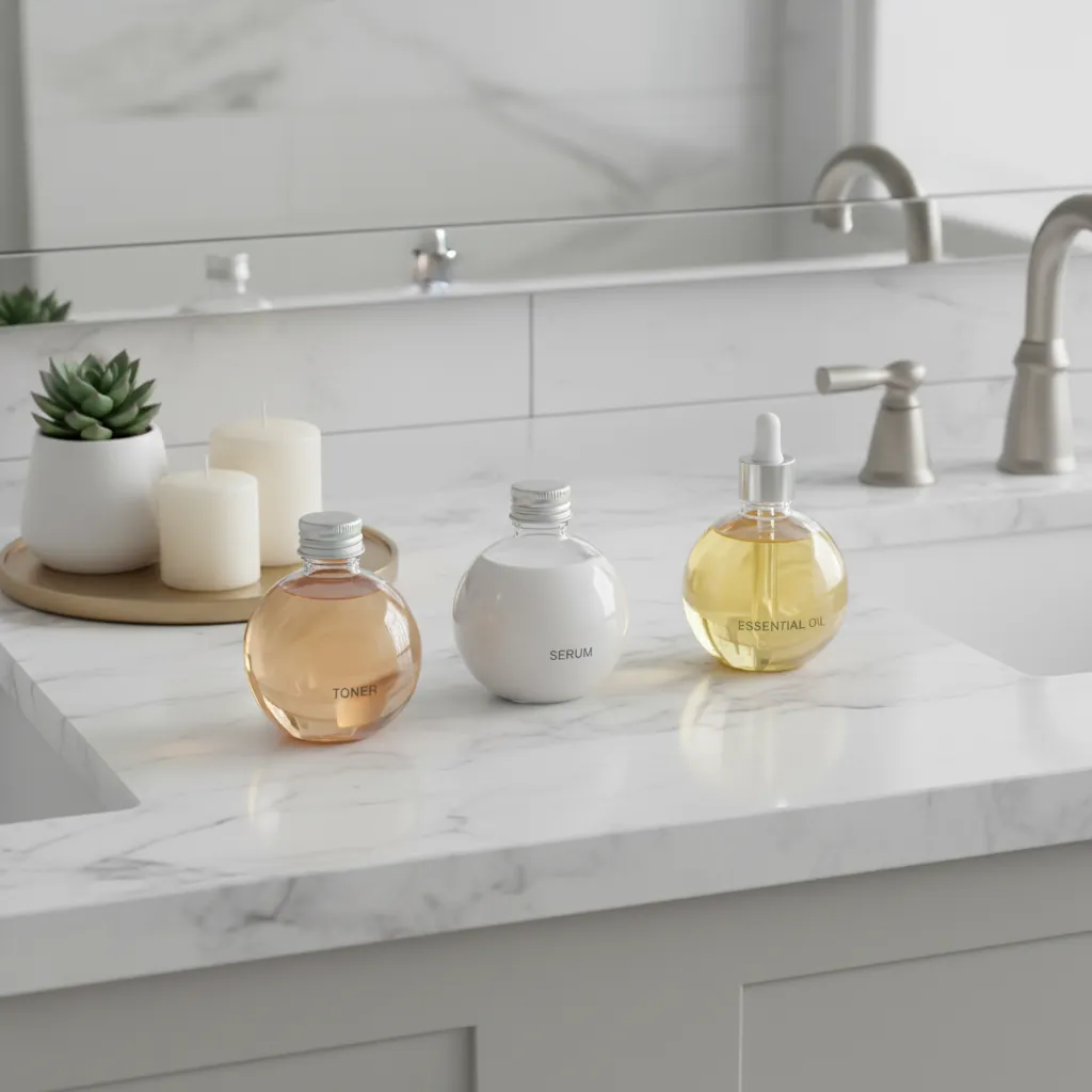 bathroom cosmetic spherical bottles wholesale plastic bottle manufacturer custom OEM