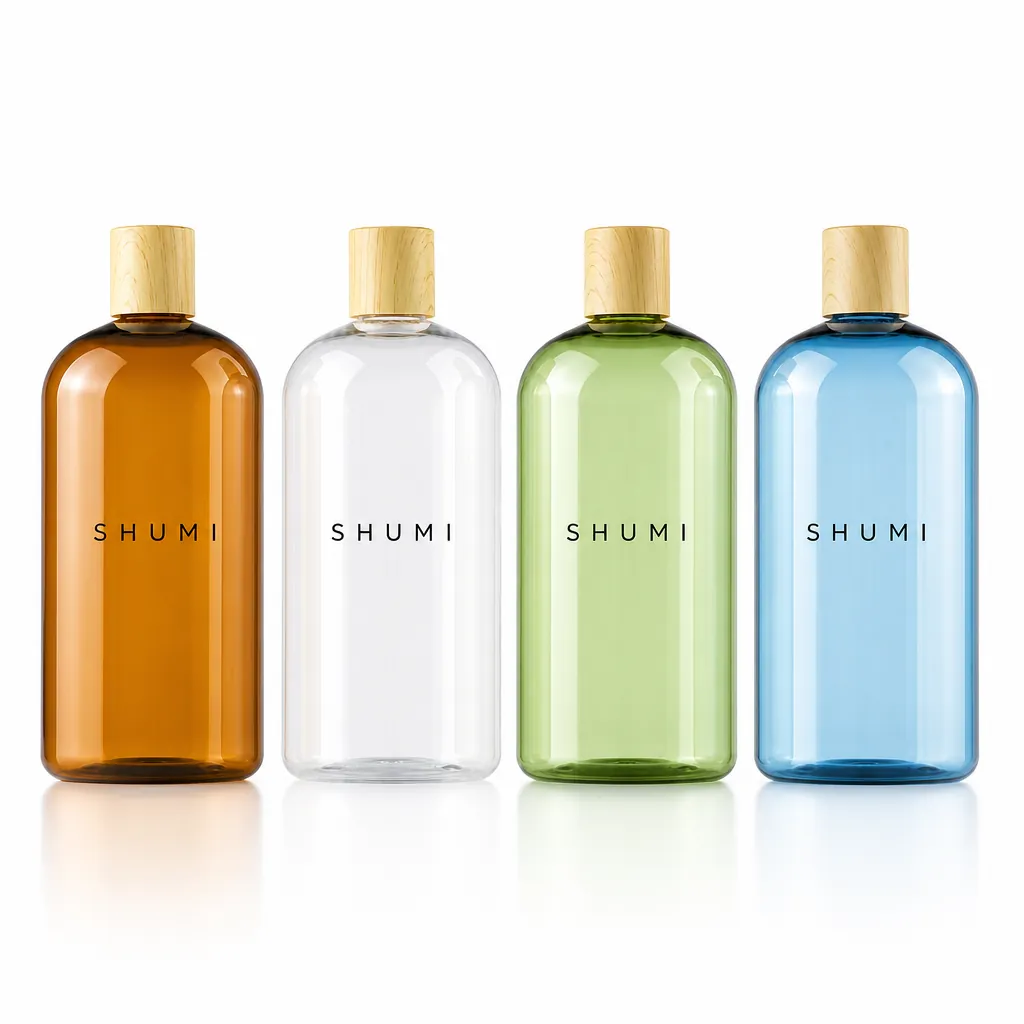 amber clear green blue boston round plastic cosmetic bottle wholesale