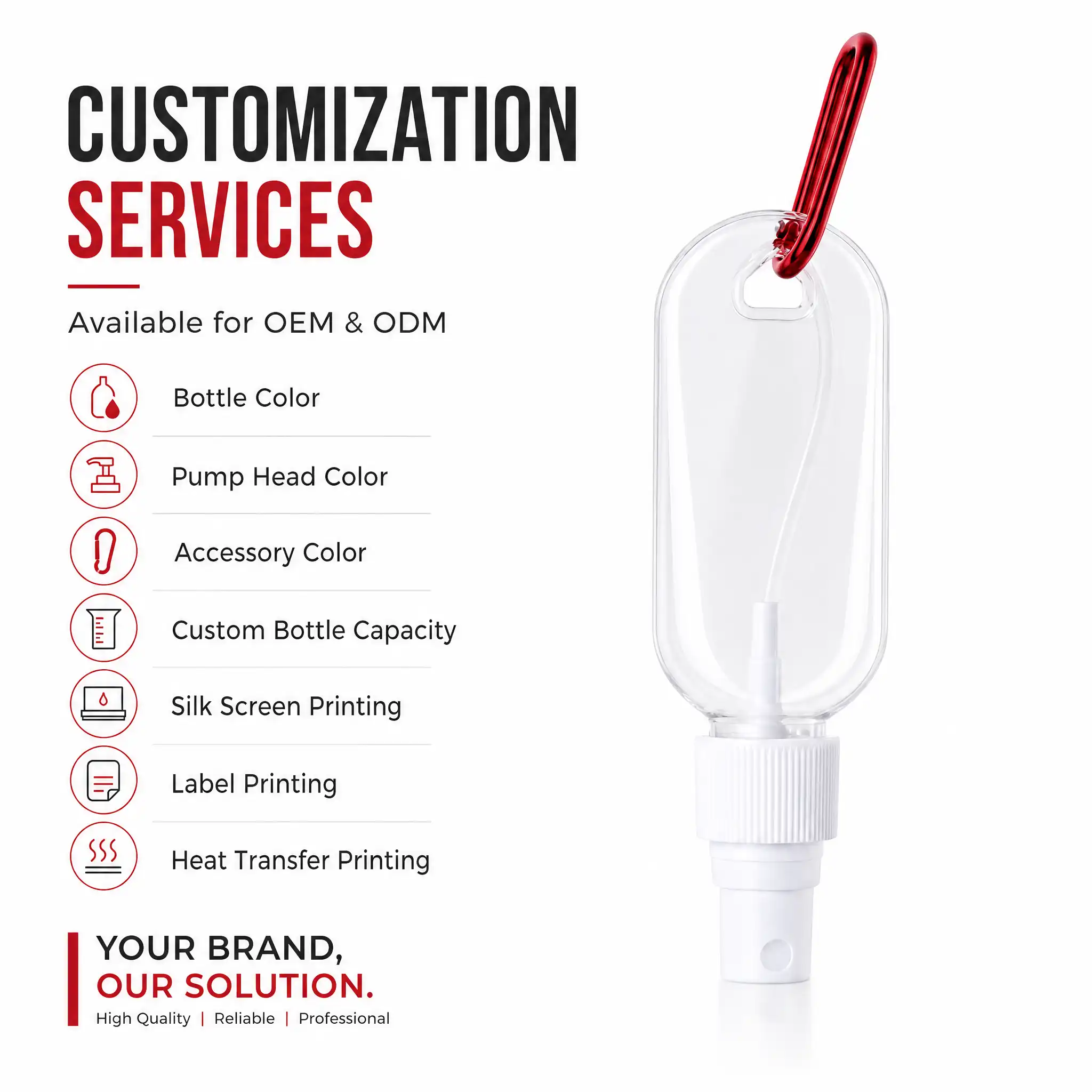 custom 50ml petg spray bottles oem odm services logo printing wholesale plastic bottle manufacturer custom OEM