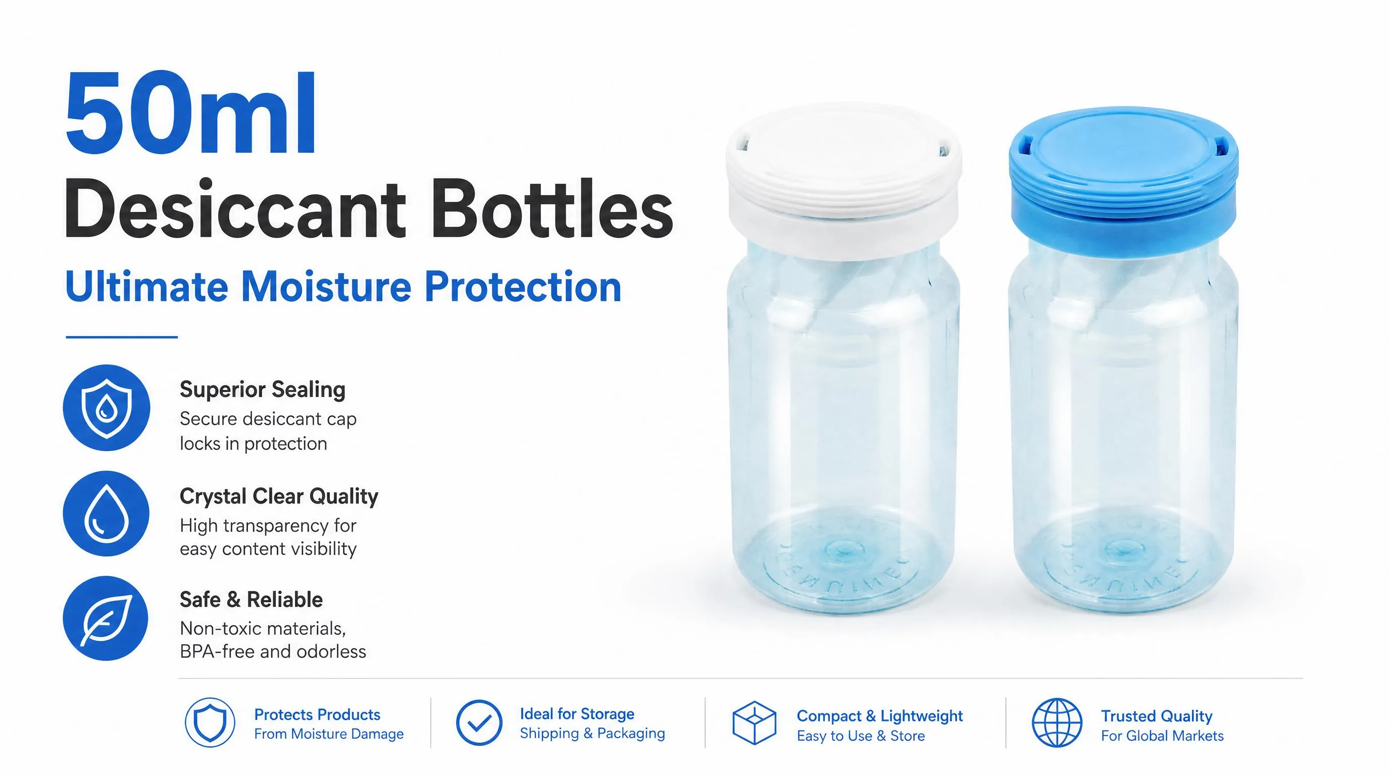 desiccant bottle e commerce banner wholesale manufacturer