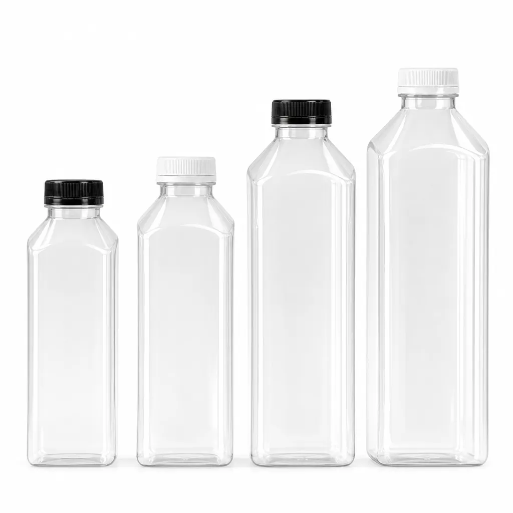 500ml 750ml 1000ml 1500ml different capacity biodegradable PLA square bottles