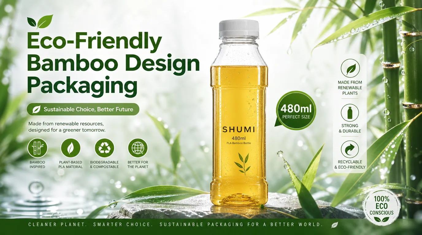 eco friendly pla bamboo bottle banner wholesale manufacturer