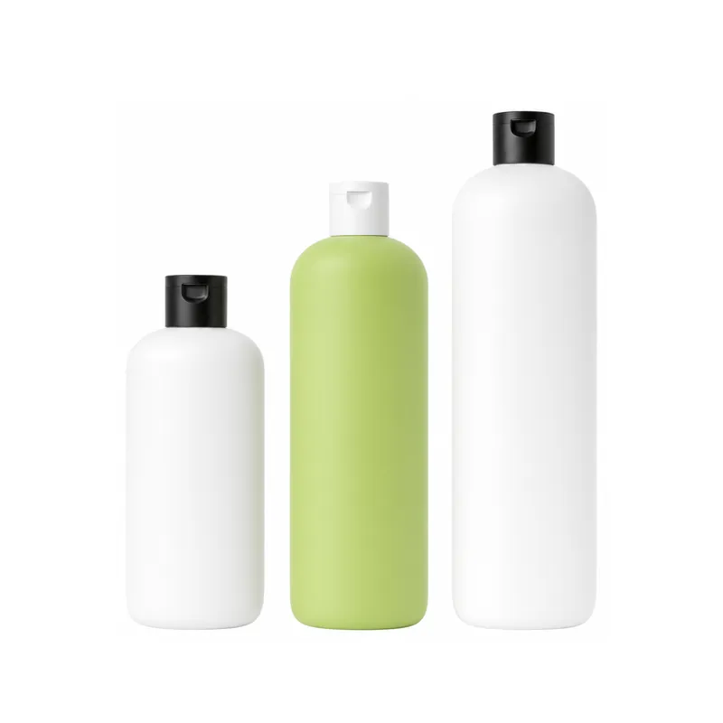 hdpe empty refillable lotion bottle flip cap pump cap main 04 wholesale plastic bottle manufacturer custom OEM