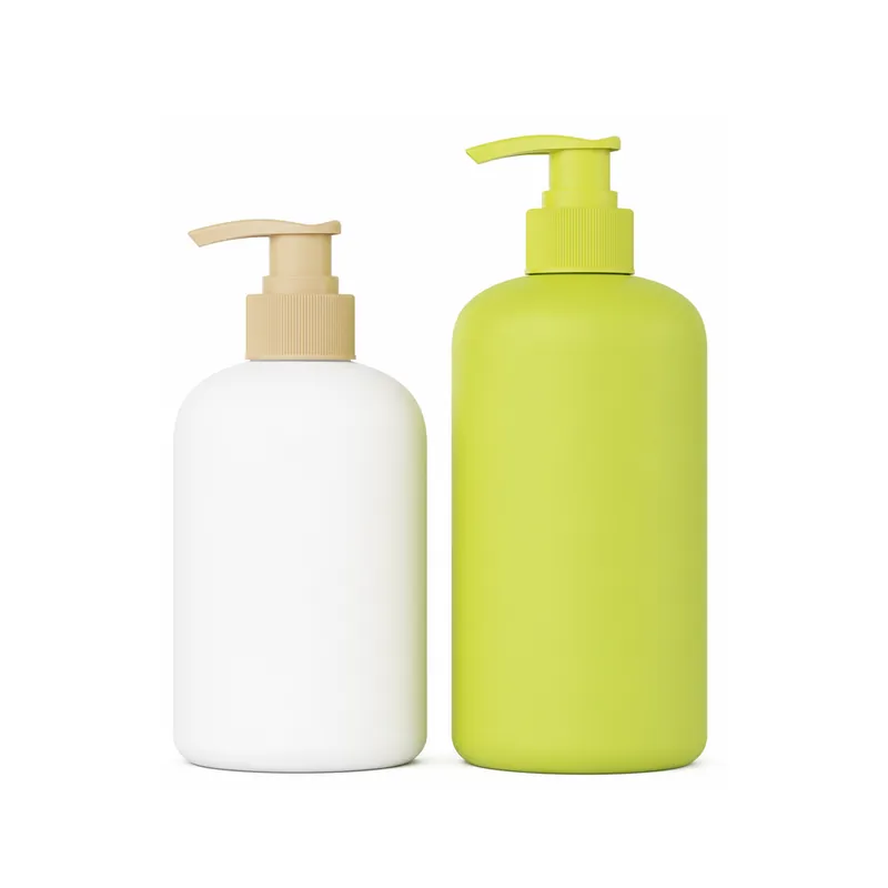 matte HDPE Pump Bottle & Empty Threaded Neck Bottle Sample