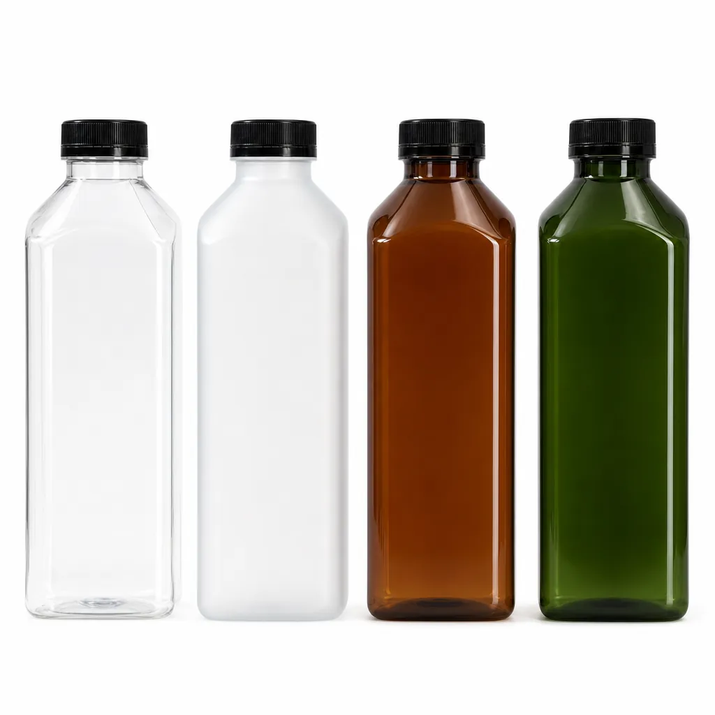 clear frosted amber dark green multi color 1L PLA multi-purpose bottles