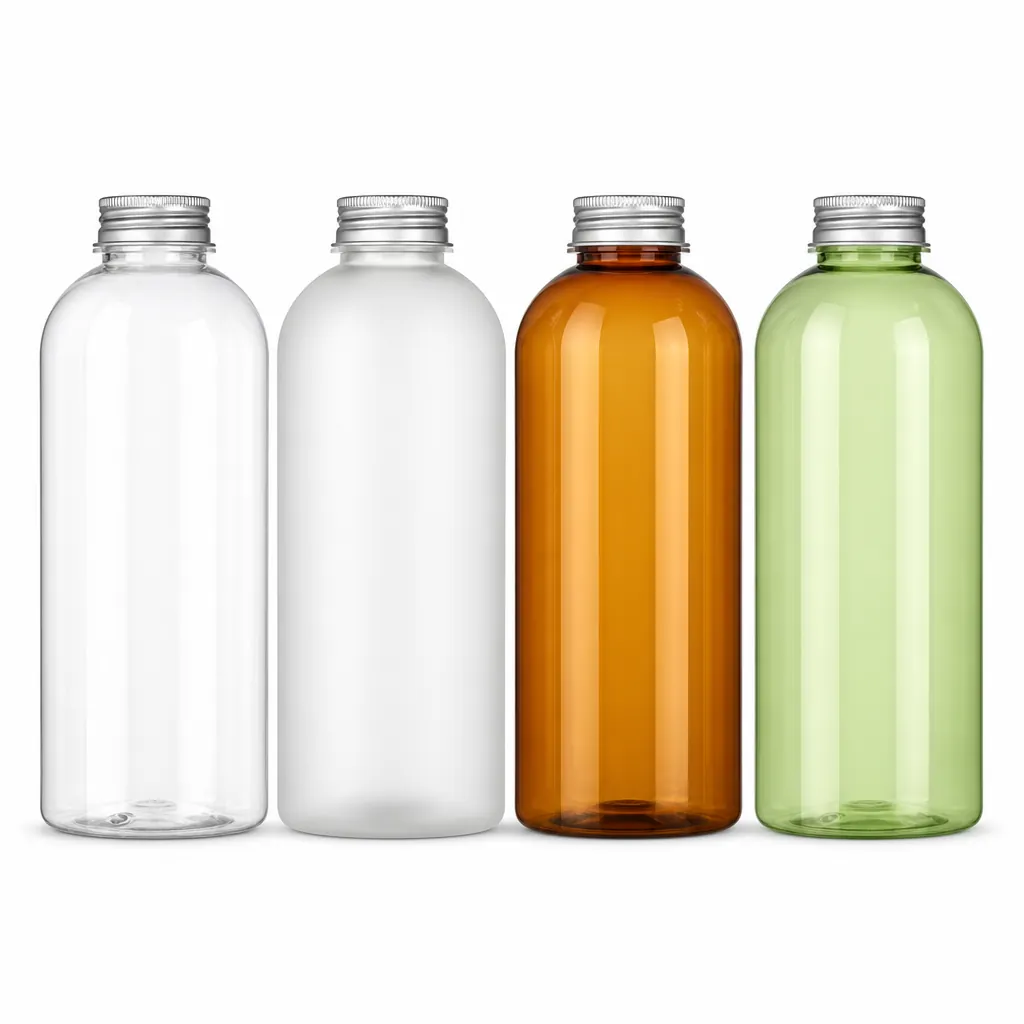 clear frosted amber light green multi color 500ml PLA wide mouth beverage bottles
