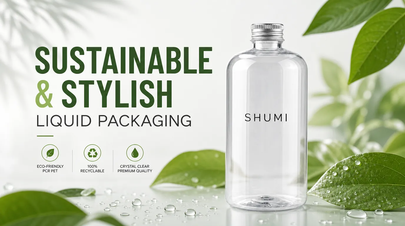 pcr pet boston bottles sustainable packaging banner wholesale manufacturer