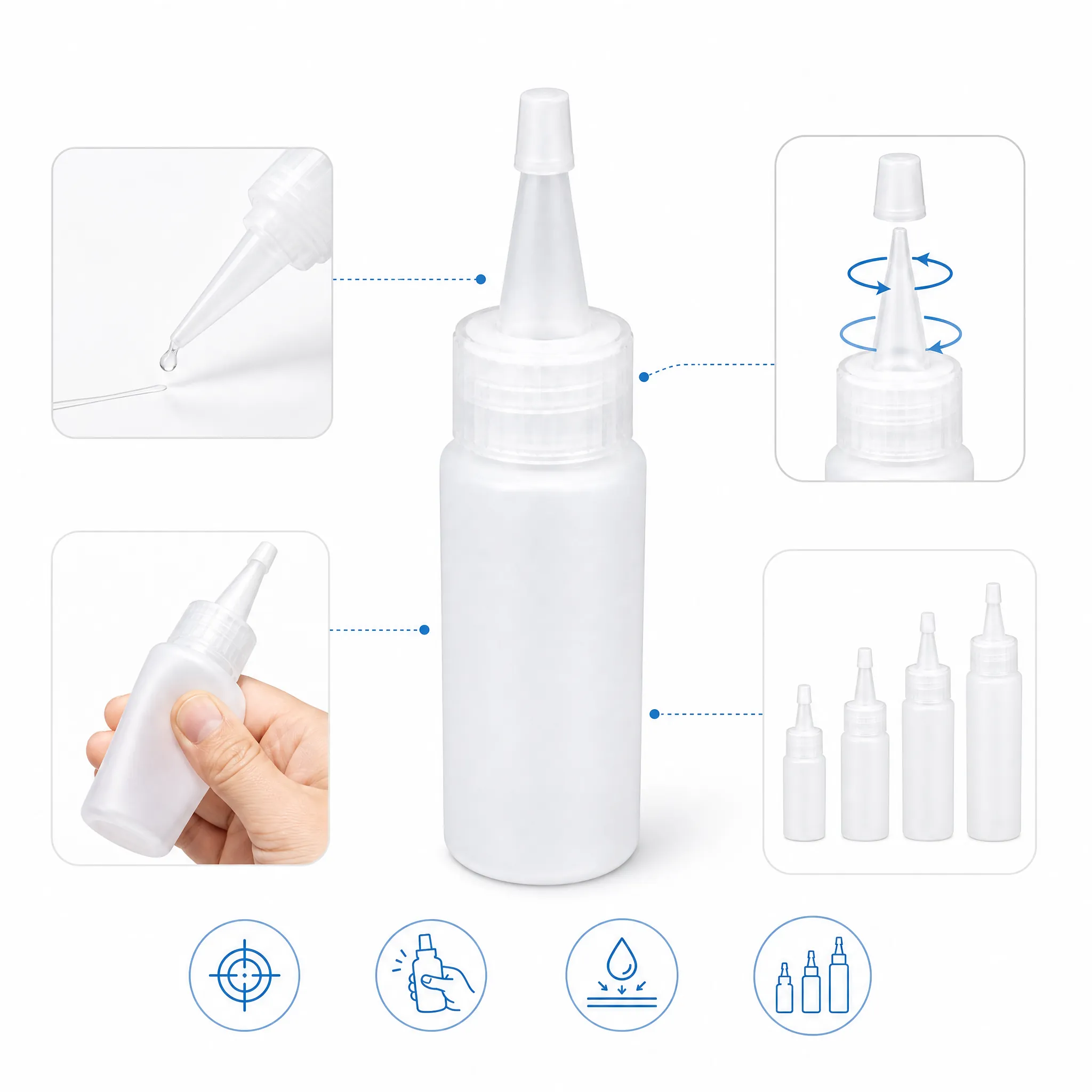 pe squeeze bottle features leak proof design wholesale plastic bottle manufacturer custom OEM