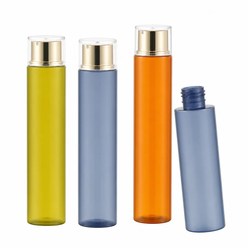 pet round pet plastic skincare essence bottle fine mist pump main wholesale plastic bottle manufacturer custom OEM
