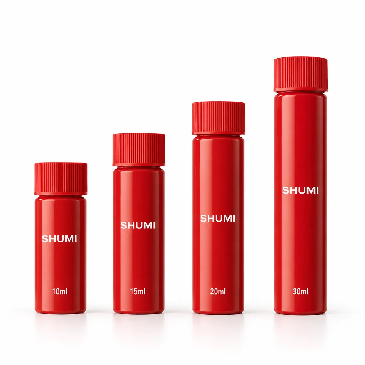10ml 15ml 20ml 30ml biodegradable pla oral liquid bottle size comparison