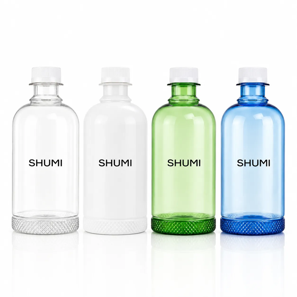 clear white green blue biodegradable pla beverage bottle for juice drink