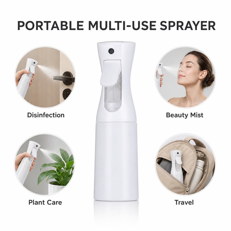 portable alcohol disinfection beauty plant care mist spray bottle feature 800 wholesale plastic bottle manufacturer custom OEM