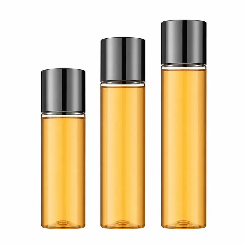 refillable pet toner serum bottle capsule shape skincare packaging main 03 wholesale plastic bottle manufacturer custom OEM