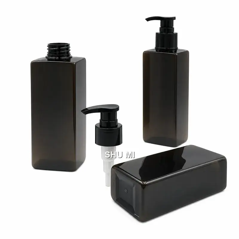 square facial cleanser pump bottle 150ml main 03 wholesale plastic bottle manufacturer custom OEM