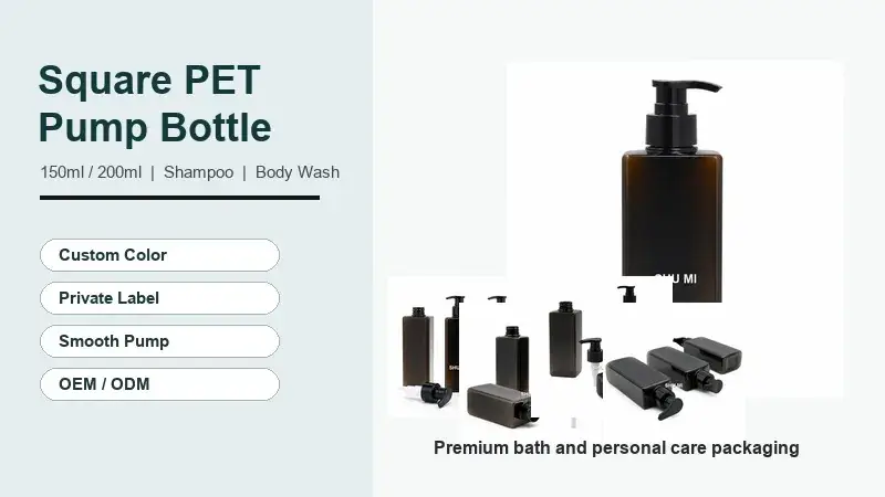 square pet shampoo shower gel bottle oem banner wholesale manufacturer