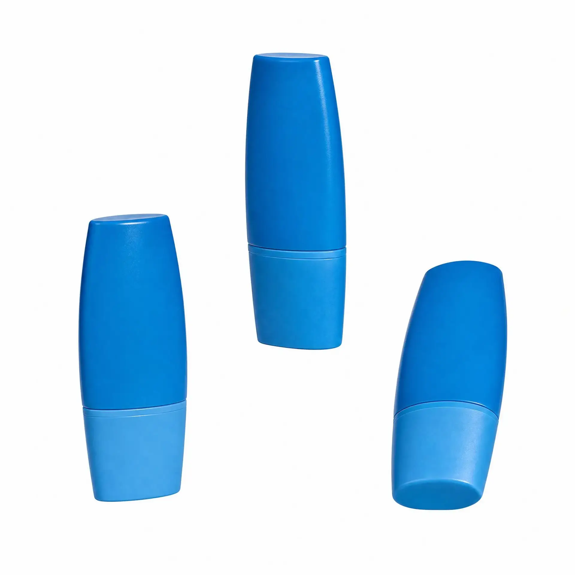 three blue flat pe squeeze bottles floating wholesale plastic bottle manufacturer custom OEM