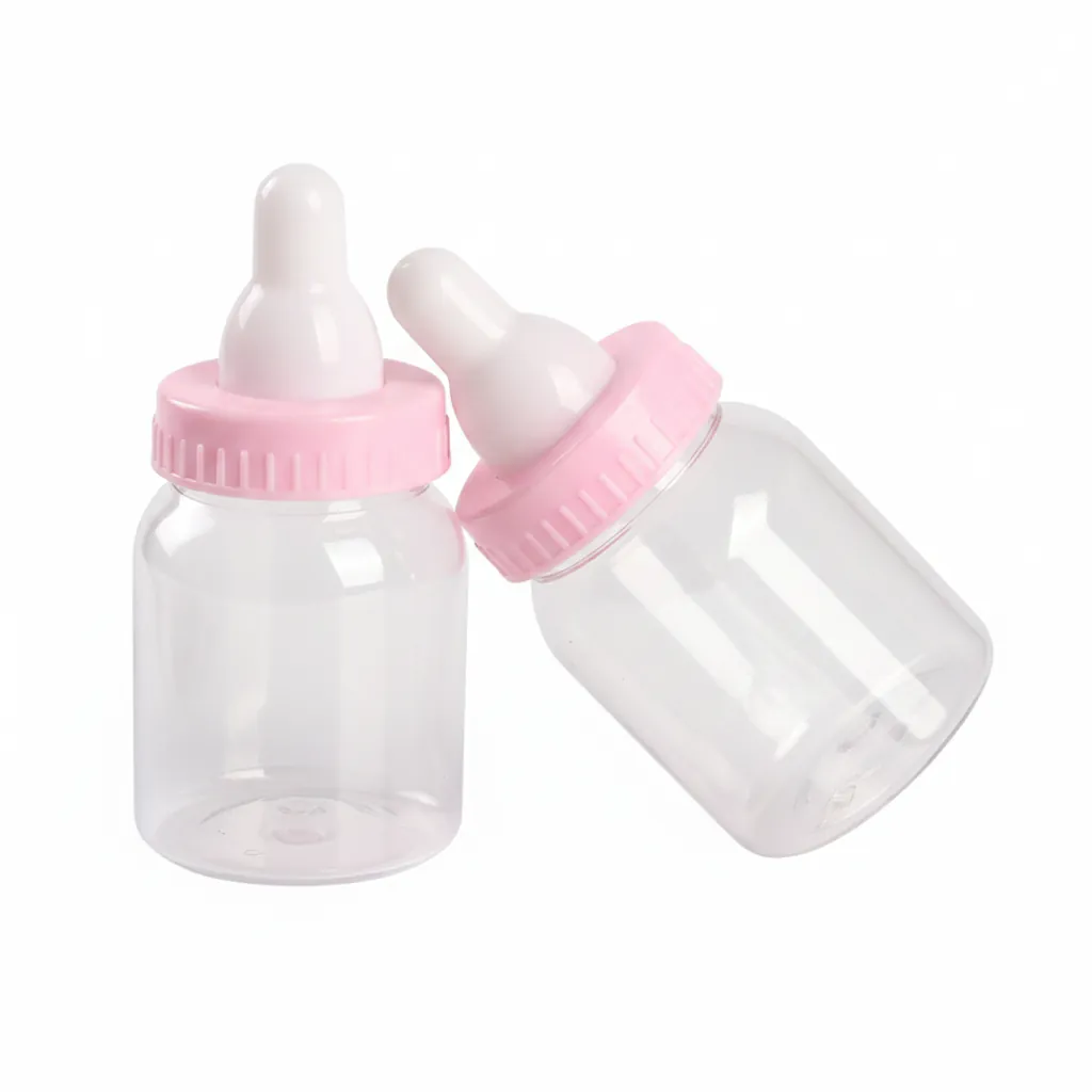 two pink mini baby bottle storage jars wholesale plastic bottle manufacturer custom OEM