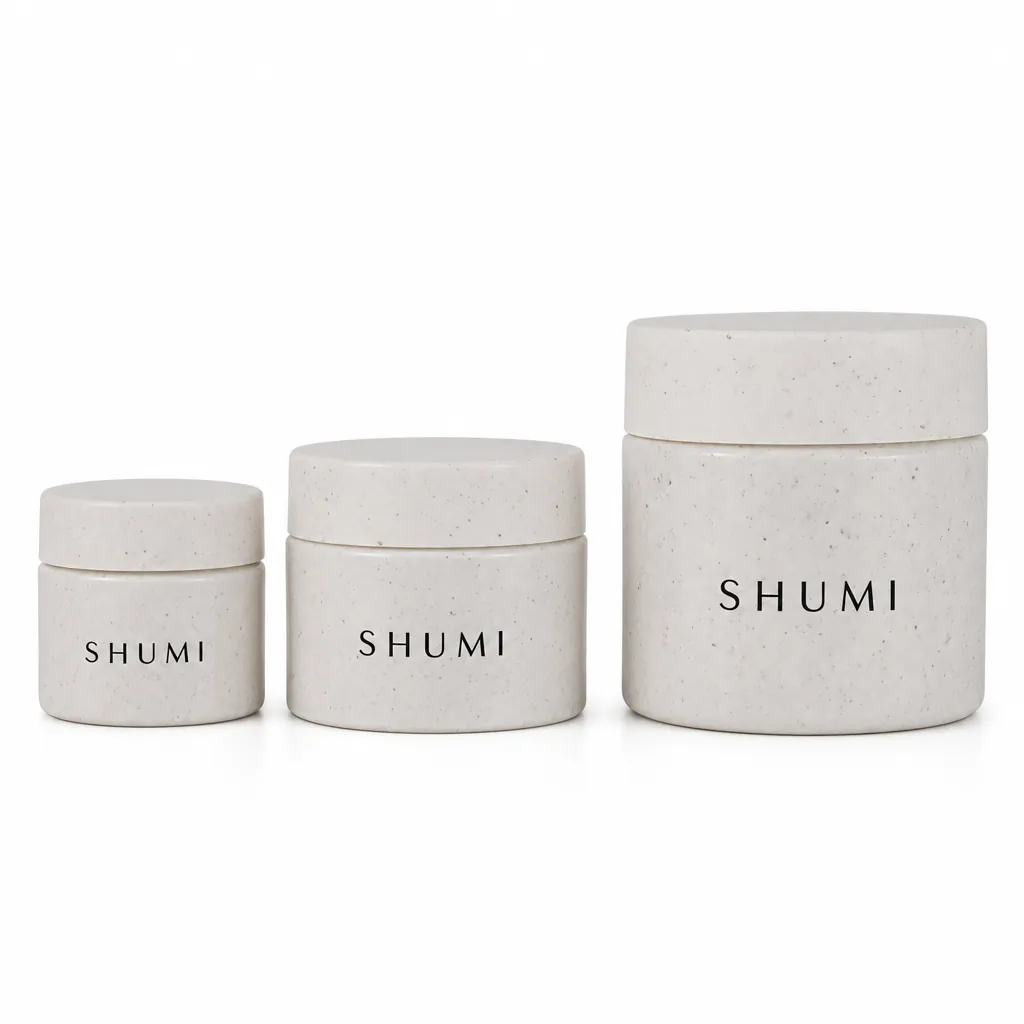 50ml 100ml 200ml biodegradable wheat straw cream jar size comparison